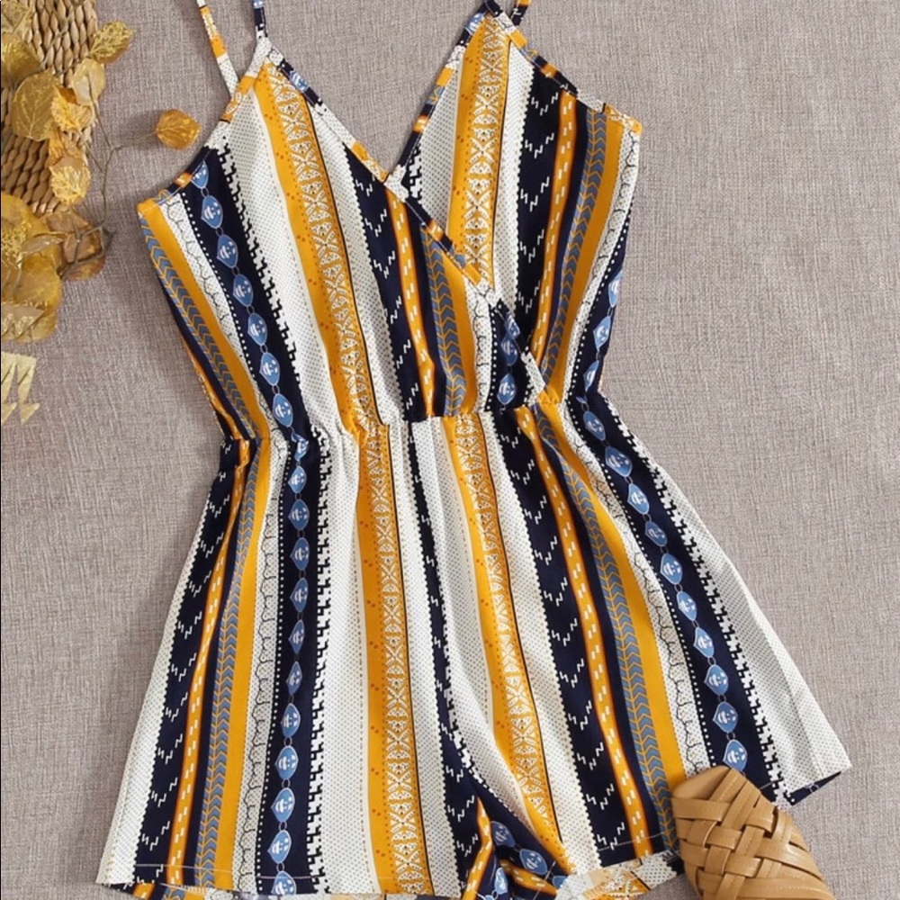 Spaghetti strapped romper